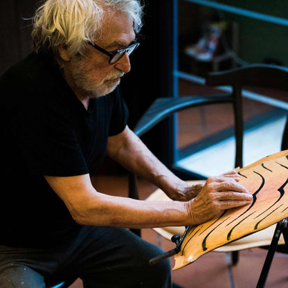 Ash easy chair with armrests & integrated cushion TIGER ART GAULINO by Bd Barcelona Design
