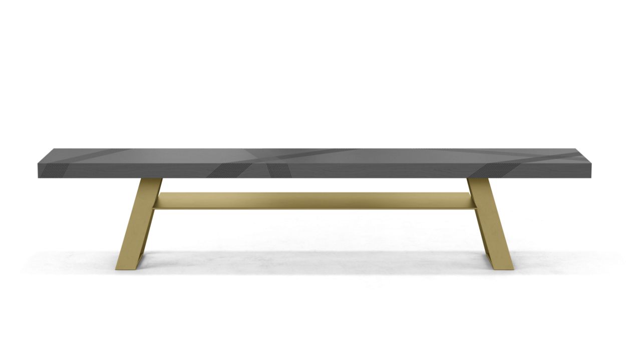 TRACK BENCH WITH SHELF by Roche Bobois