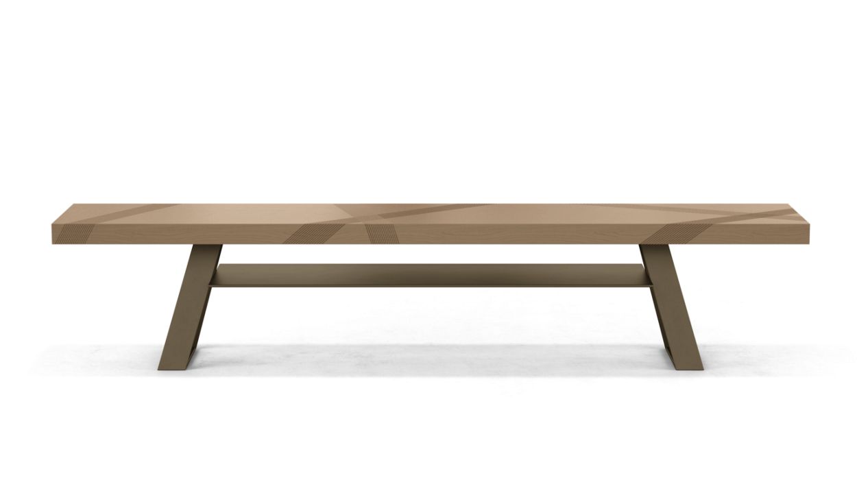 TRACK BENCH WITH SHELF by Roche Bobois