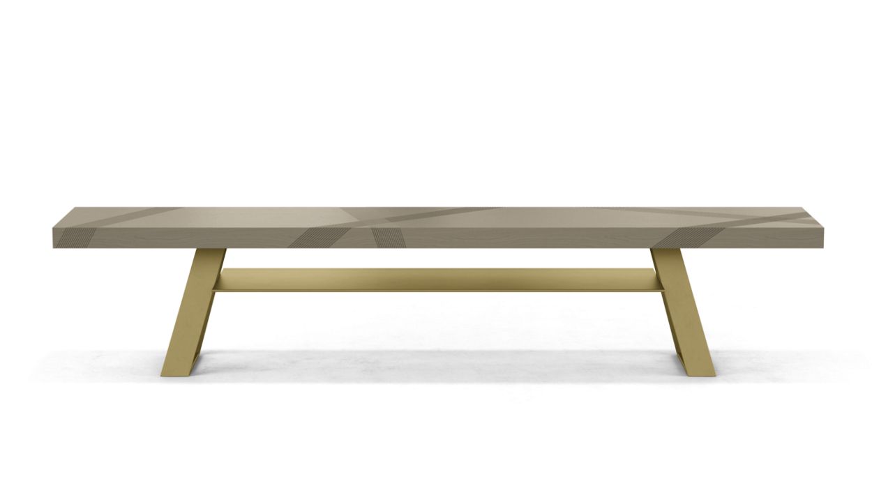TRACK BENCH WITH SHELF by Roche Bobois