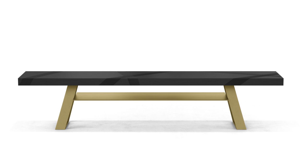 TRACK BENCH WITH SHELF by Roche Bobois