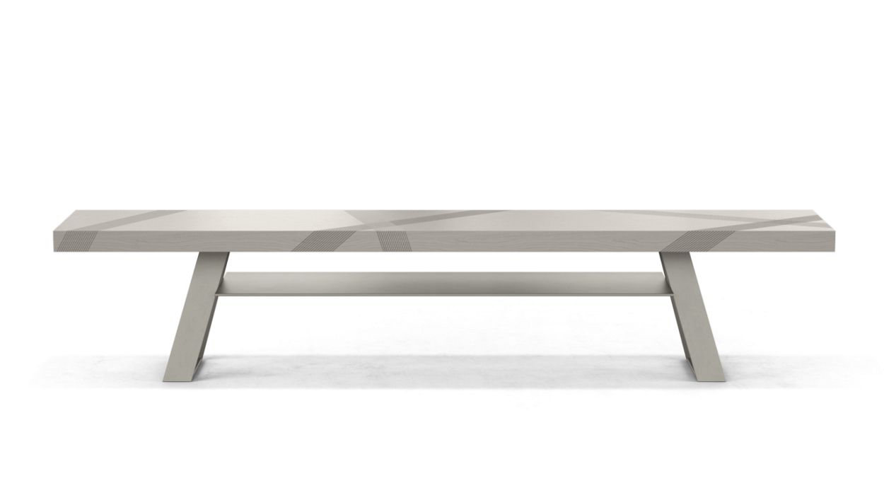 TRACK BENCH WITH SHELF by Roche Bobois