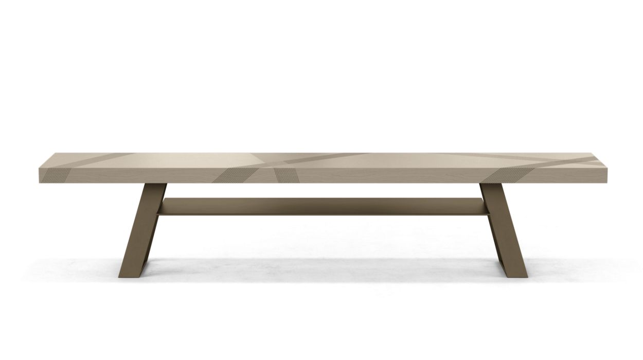 TRACK BENCH WITH SHELF by Roche Bobois