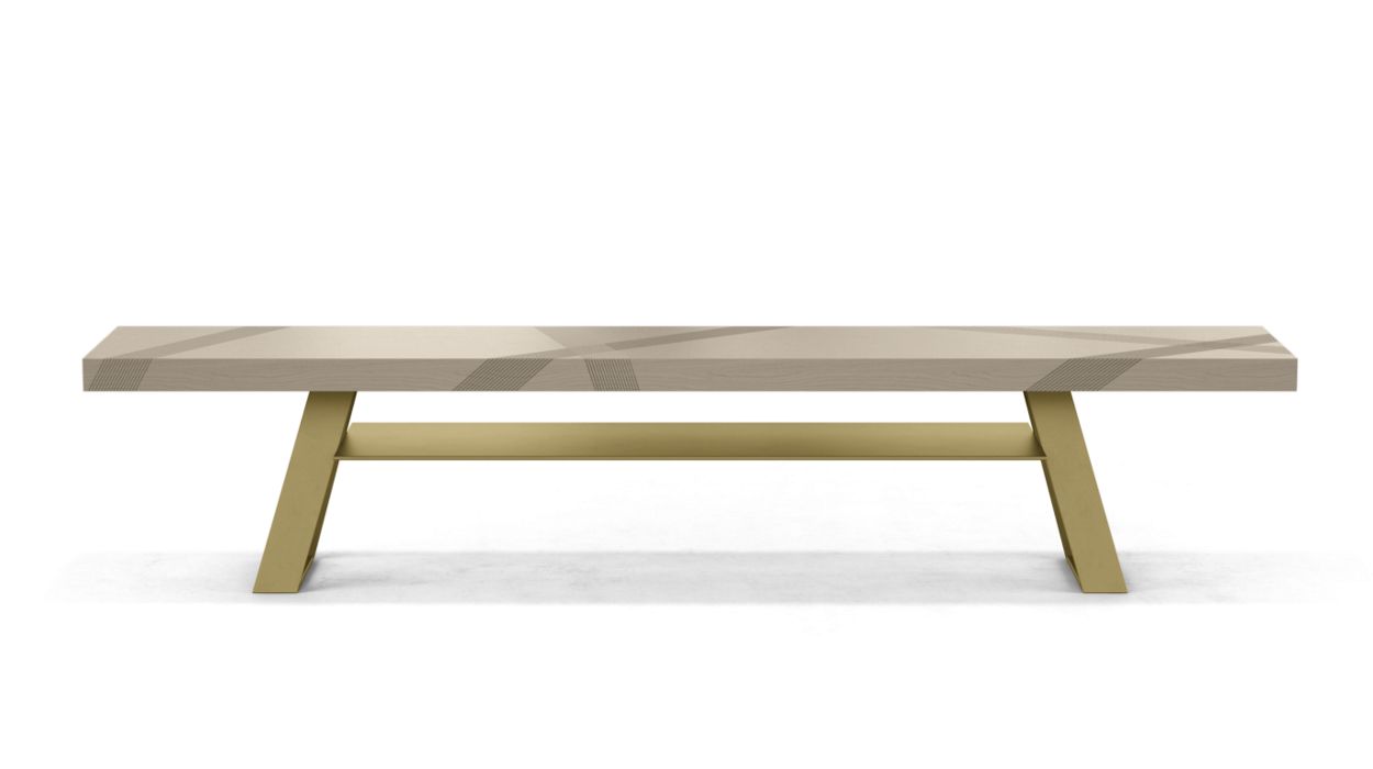 TRACK BENCH WITH SHELF by Roche Bobois