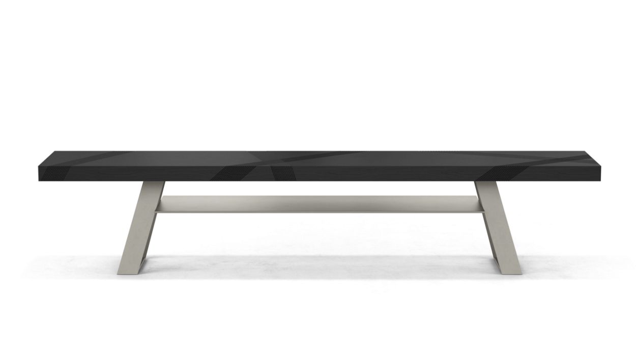 TRACK BENCH WITH SHELF by Roche Bobois