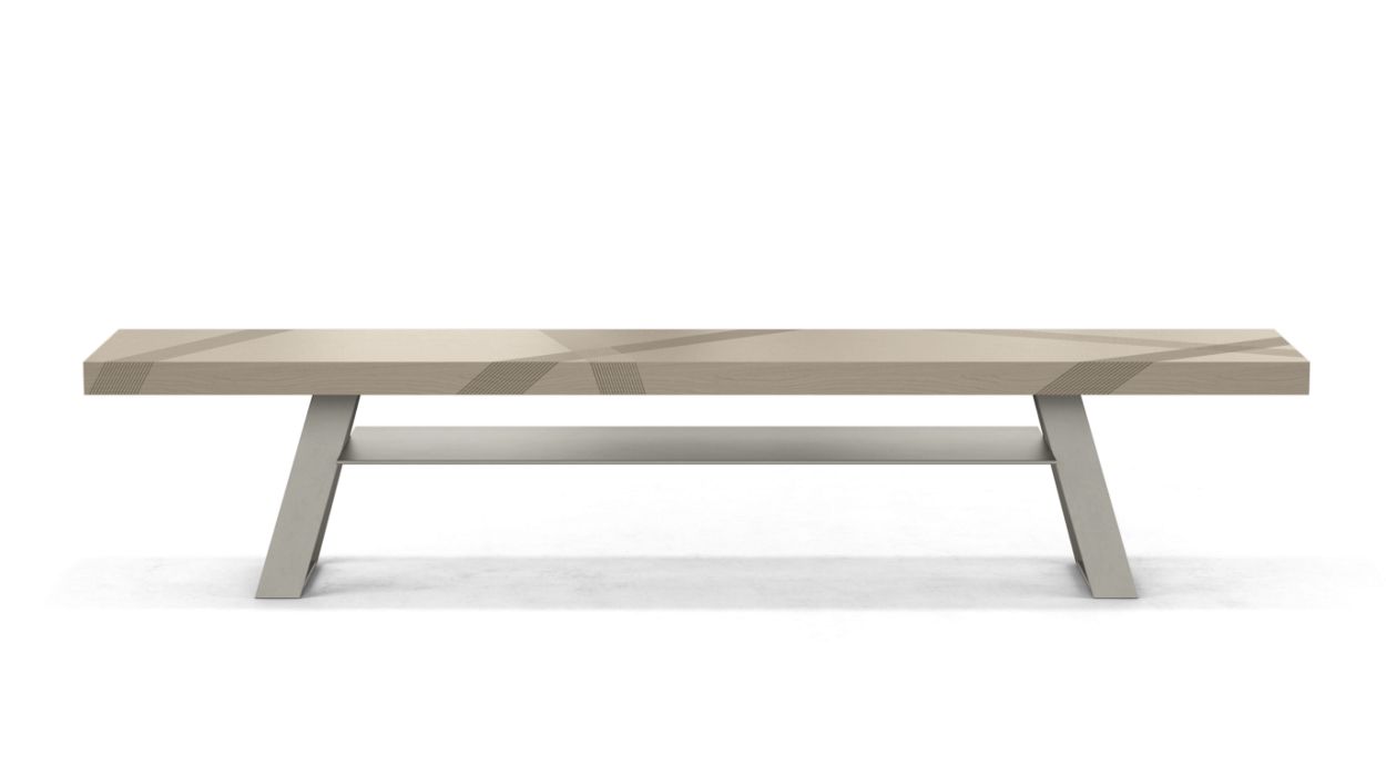 TRACK BENCH WITH SHELF by Roche Bobois