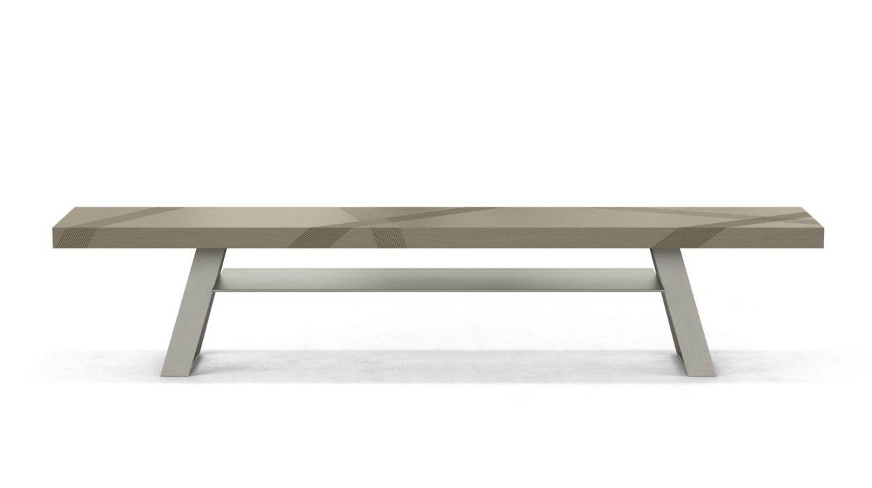 TRACK BENCH WITH SHELF by Roche Bobois