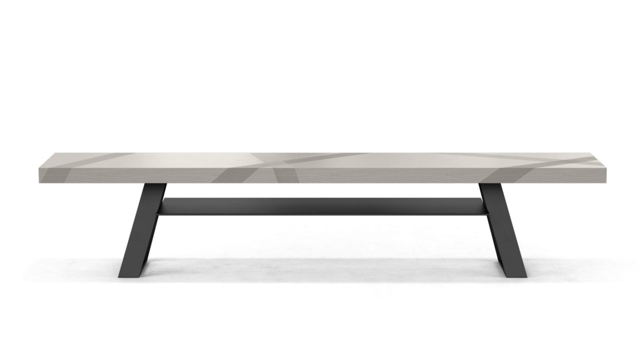 TRACK BENCH WITH SHELF by Roche Bobois