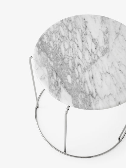Wire Stool VP11 top, Bianco Carrara marble