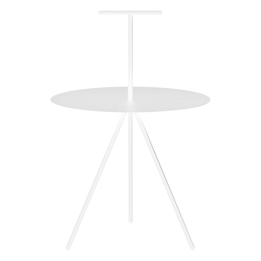 Trino table, white - steel handle