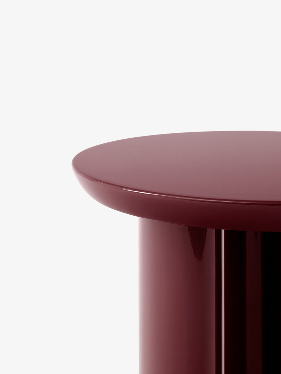 Tung JA3 side table, burgundy red