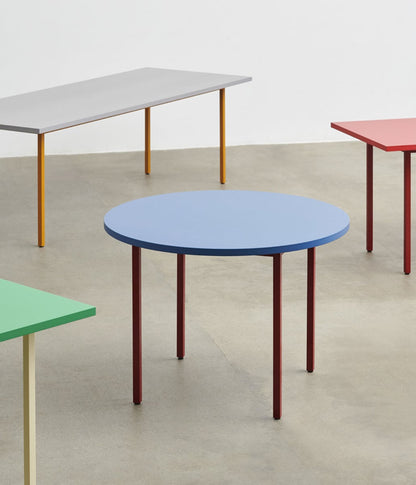 Two-Colour table, 160 x 82 cm, ivory - green mint