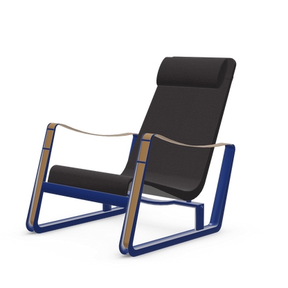 Cite Lounge Chair (Prouve Bleu Marcoule powder-coated (smooth)) by Vitra
