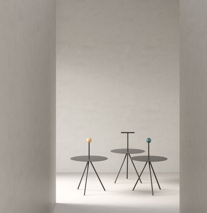 Trino table, black - steel handle