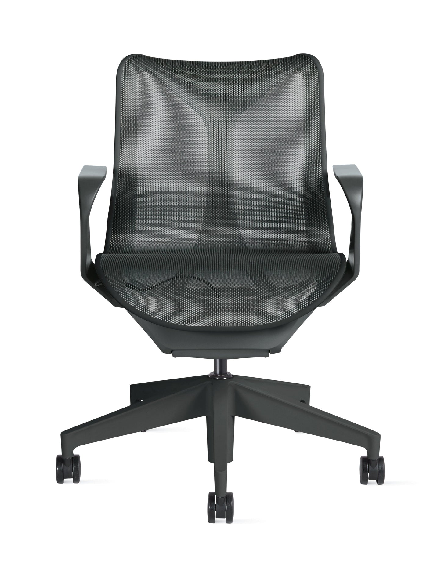 Cosm - Ergonomic Office Chair With Low Back by Herman Miller #Fixed Arm/Graphite/2.5-inch Hard Floor or Carpet Caster with Quiet Roll