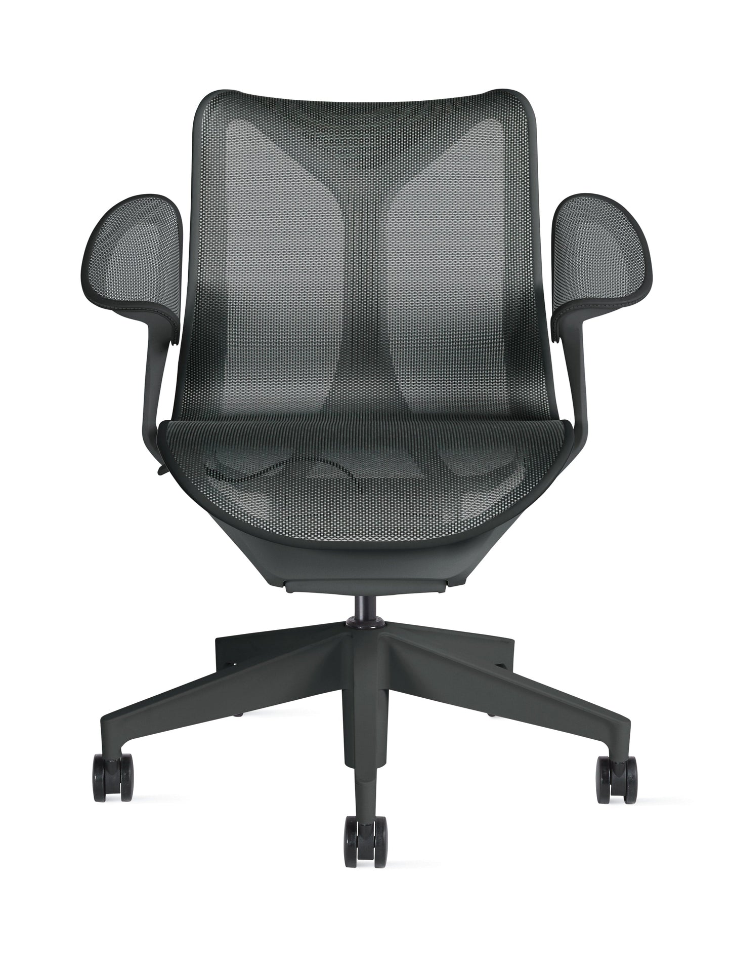 Cosm - Ergonomic Office Chair With Low Back by Herman Miller #Leaf Arm/Graphite/2.5-inch Carpet Caster