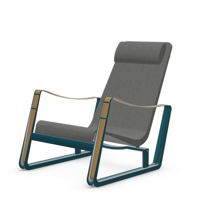 Cite Lounge Chair (Prouve Bleu Dynastie powder-coated (smooth)) by Vitra