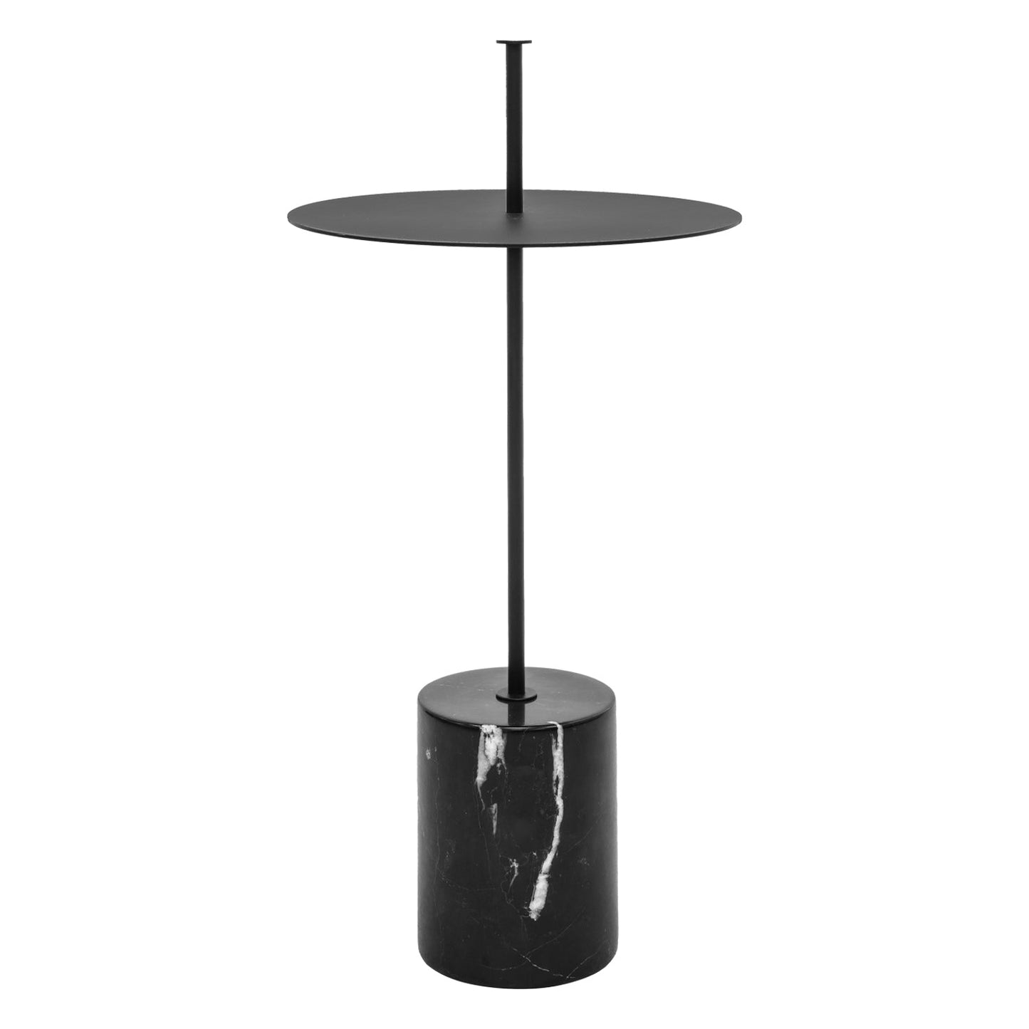 Calibre side table w. handle, high, black - Nero Marquina marble
