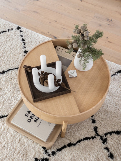 Arc coffee table 66 cm, oiled oak