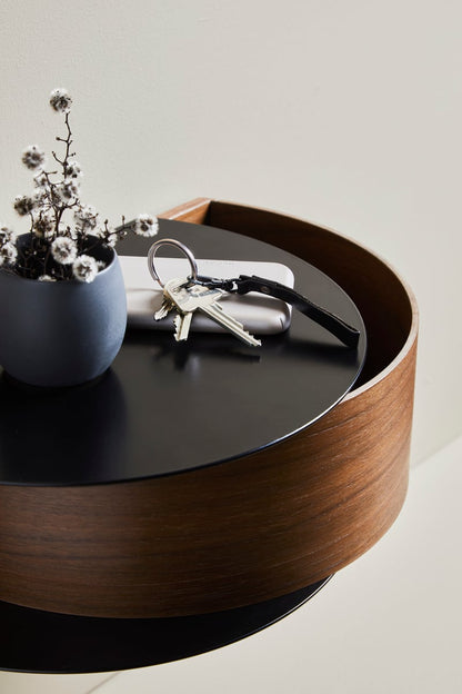 Wallie wall drawer, walnut - black