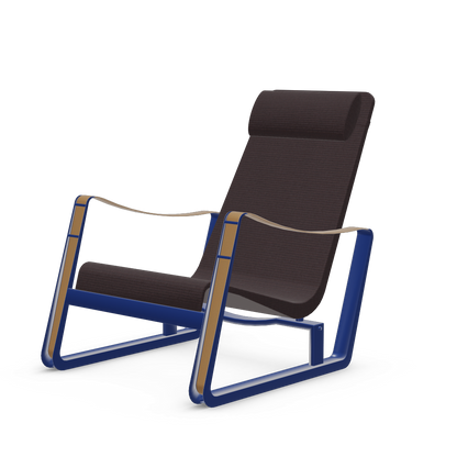 Cite Lounge Chair (Prouve Bleu Marcoule powder-coated (smooth)) by Vitra