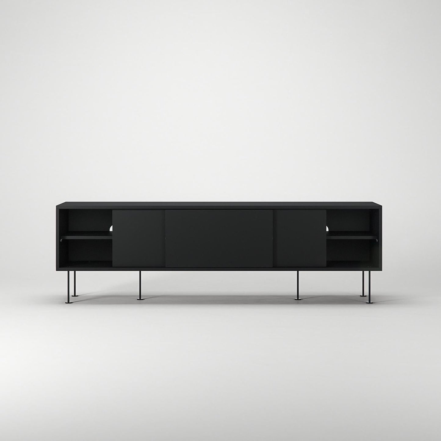 Decotique Vogue TV Bench With Legs 180 Anthracite/ Black