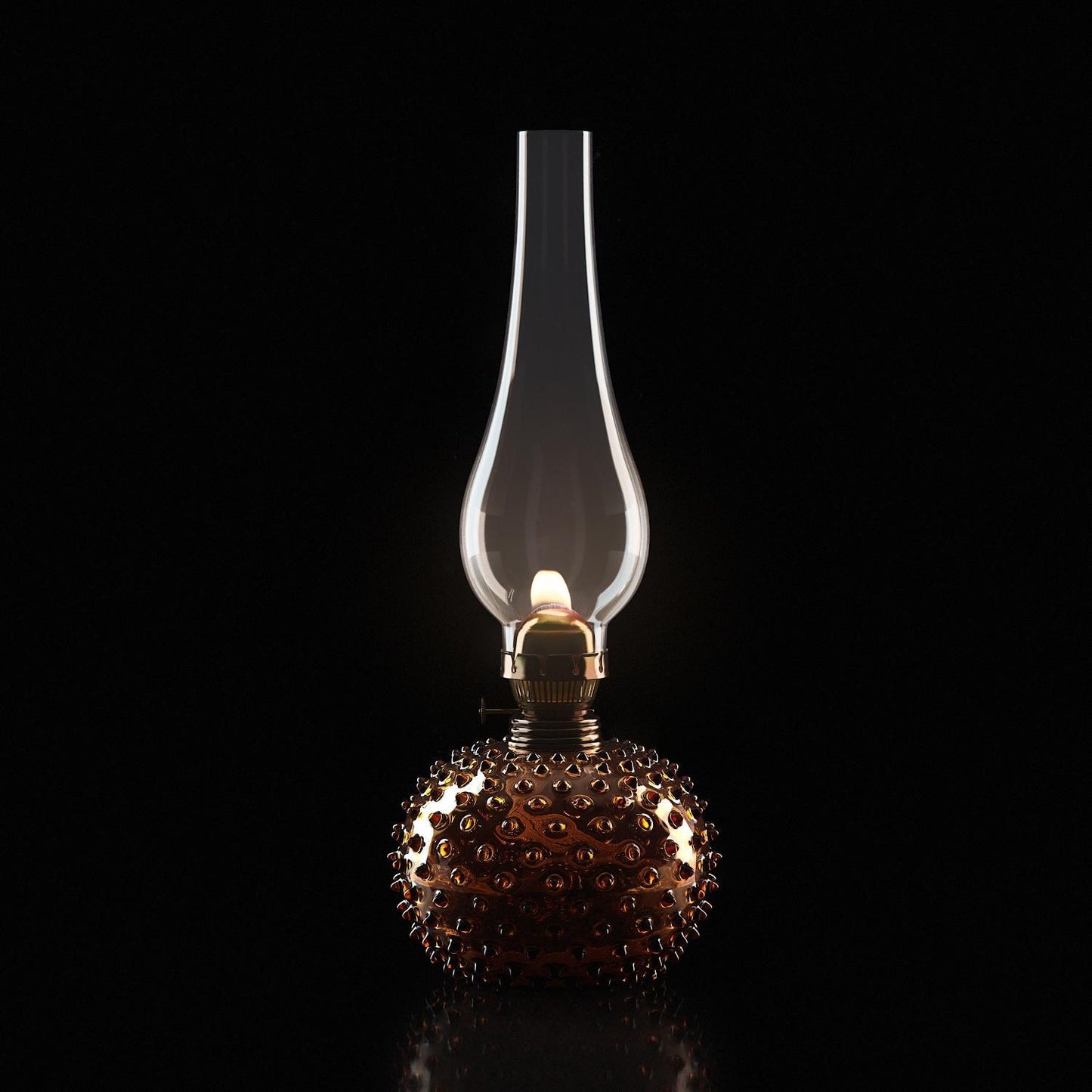 Department Paris Oil Lamp Amber