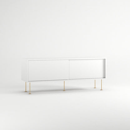 Decotique Vogue TV Bench with Legs 136 White/Brass