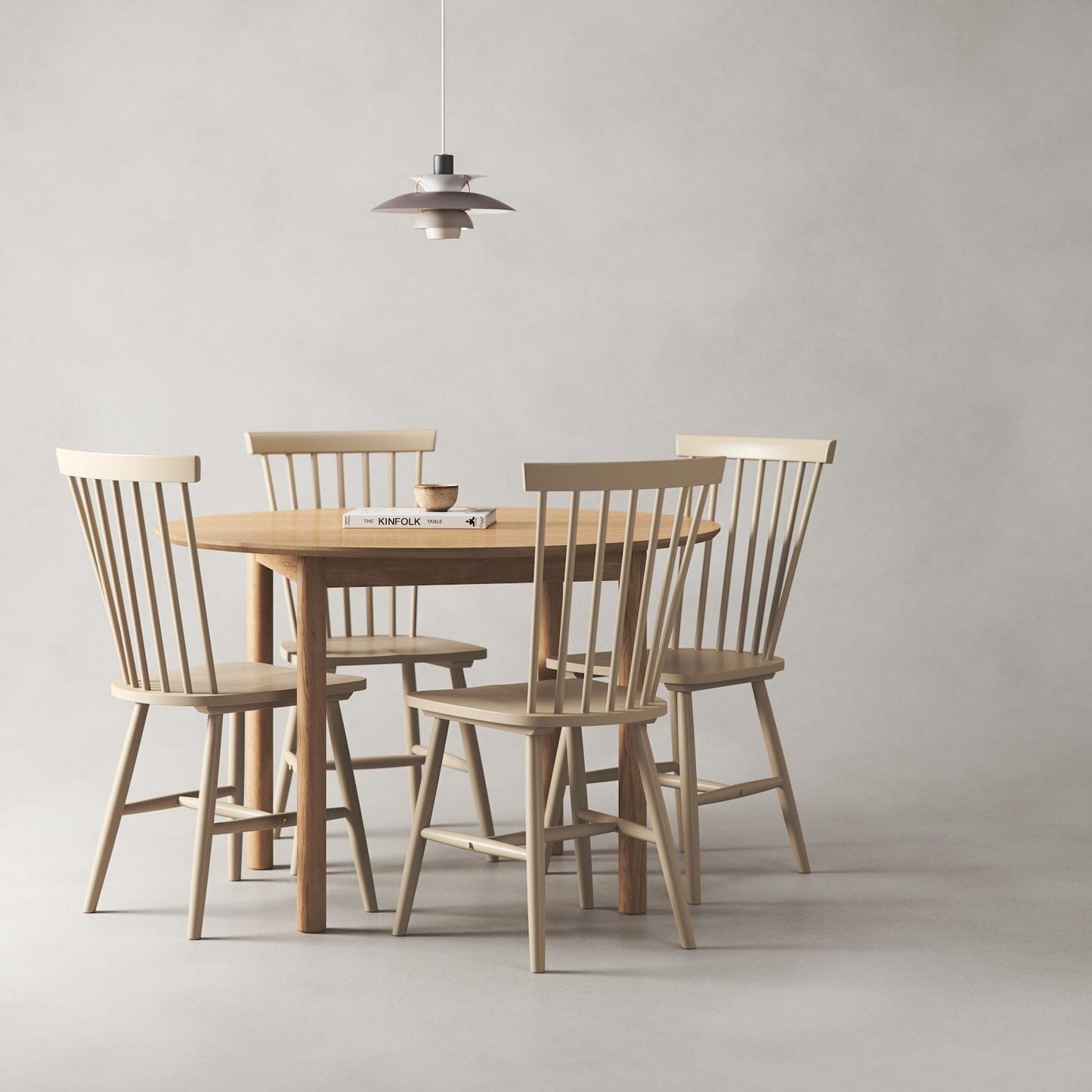 Department Wood Dining Table Set Oak/Greige