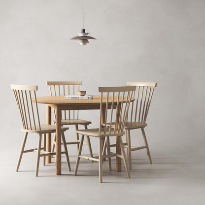 Department Wood Dining Table Set Oak/Greige
