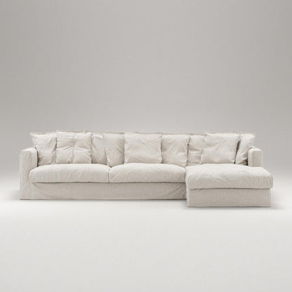 Decotique Le Grand Air 3-Seater Sofa with Right Chaise Cream White