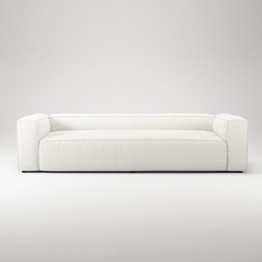 Decotique Grand 3-Seater Sofa Steam/White