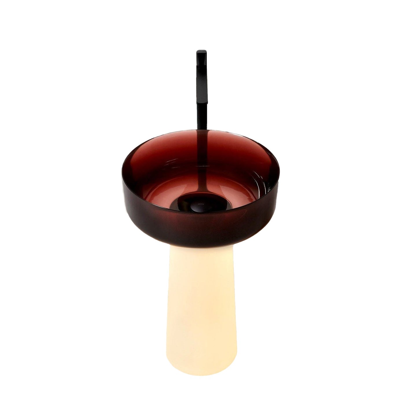 ALBUME LUX - Freestanding round Cristalmood® and Flumood washbasin