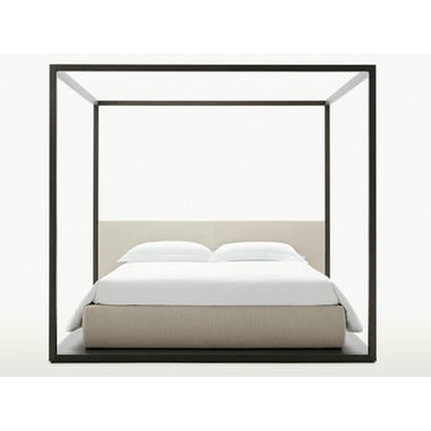 Maxalto ALCOVA storage bed with oak canopy frame