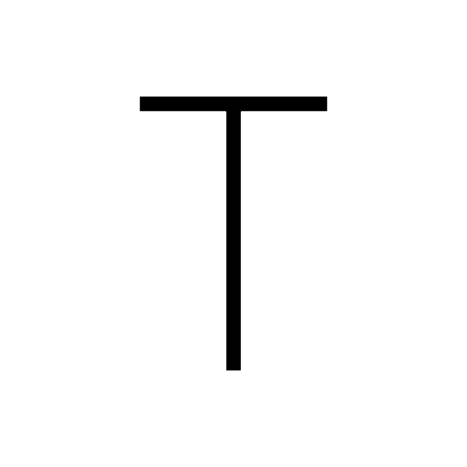 Alphabet of Light - Uppercase - Letter T Wall Lamp by Artemide