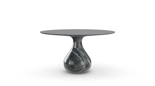 Aqua Round Dining Table by Roche Bobois #H. 75 x ∅. 138 cm/Fenix : Grigio Bromo/glossy bardiglio