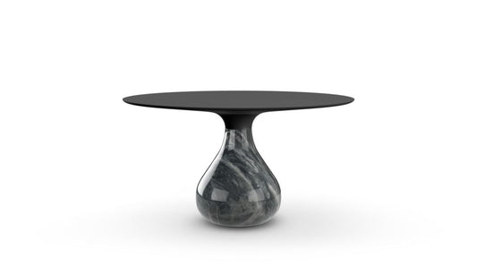 Aqua Round Dining Table by Roche Bobois #H. 75 x ∅. 138 cm/Fenix : Nero/glossy bardiglio