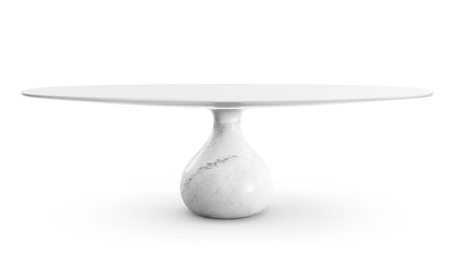 AQUA OVAL DINING TABLE by Roche Bobois #Fenix : Blanco / matte carrare