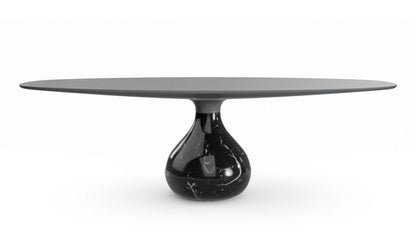 AQUA OVAL DINING TABLE by Roche Bobois #Fenix : Grigio Bromo / glossy marquina