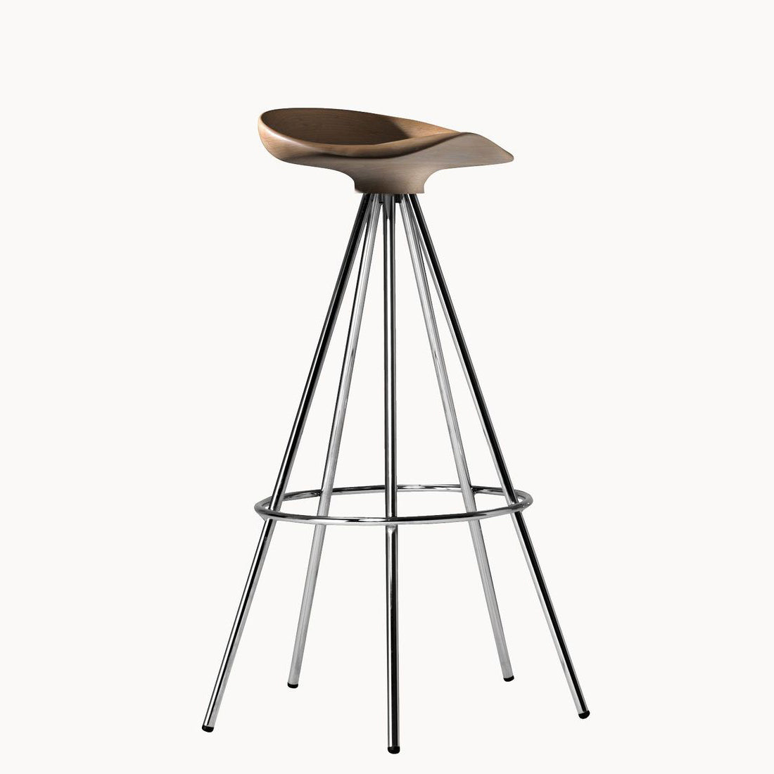 Barstool Jamaica by Bd Barcelona Design #Chromed Steel / Beech seat