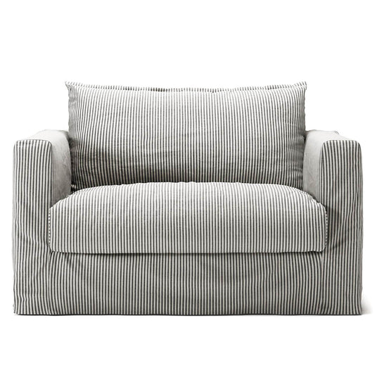 Decotique Le Grand Air Nou Loveseat Armchair Ash Stripe