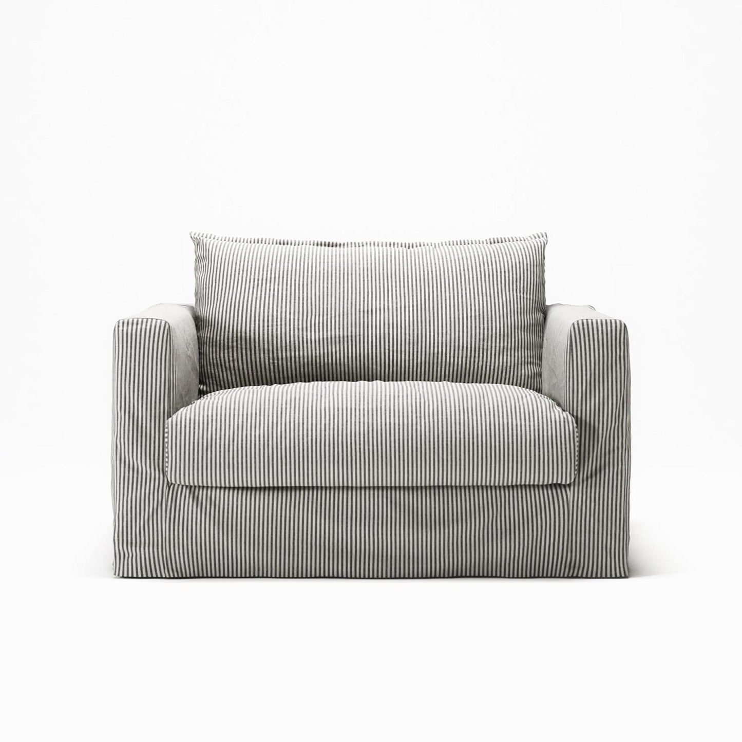 Decotique Le Grand Air Nou Loveseat Armchair Ash Stripe