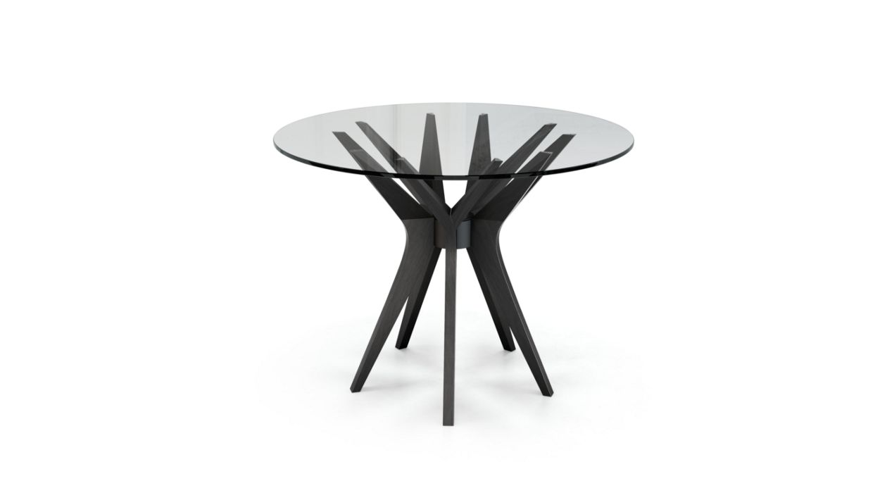 Aster Round Dining Table by Roche Bobois #ø100 / Ash wood : Charbon black