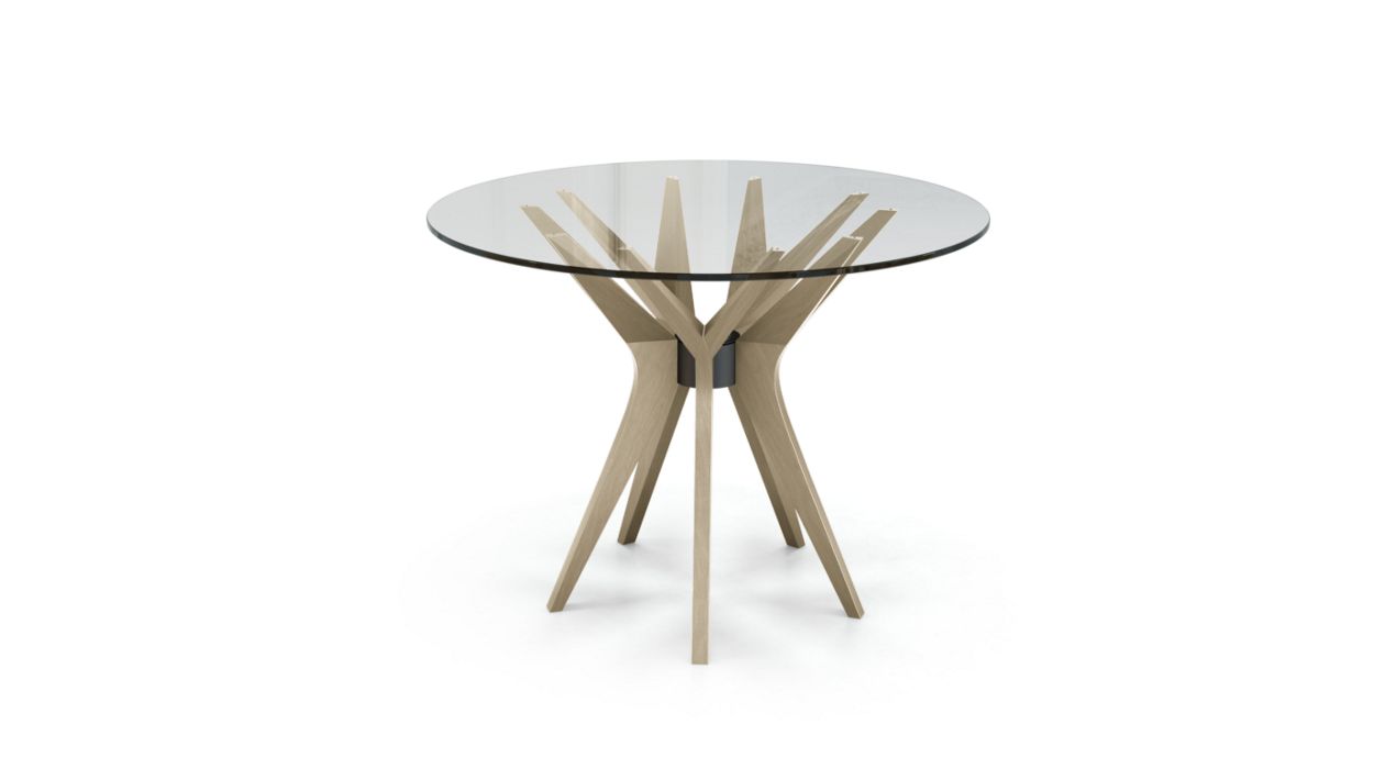 Aster Round Dining Table by Roche Bobois #ø100 / Ash wood : Massif Cendre grey