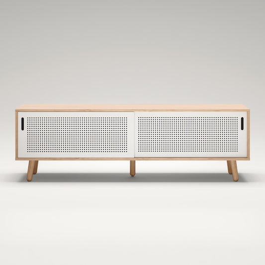 Department Ray TV Bench 180 cm Oak/White