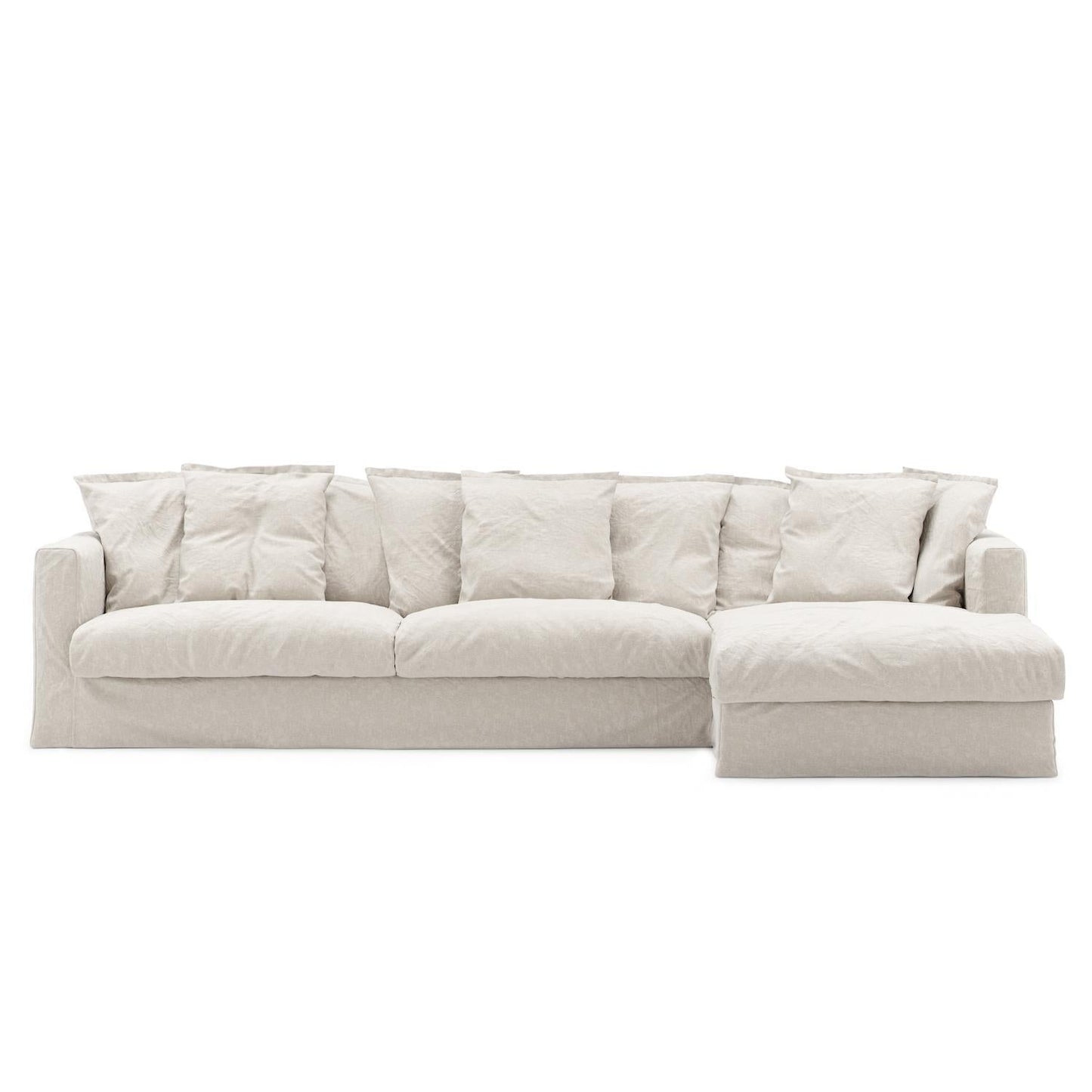 Decotique Le Grand Air 3-Seater Sofa with Right Chaise Cream White