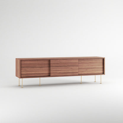 Decotique Vogue TV Bench with Legs 180 Walnut/Brass