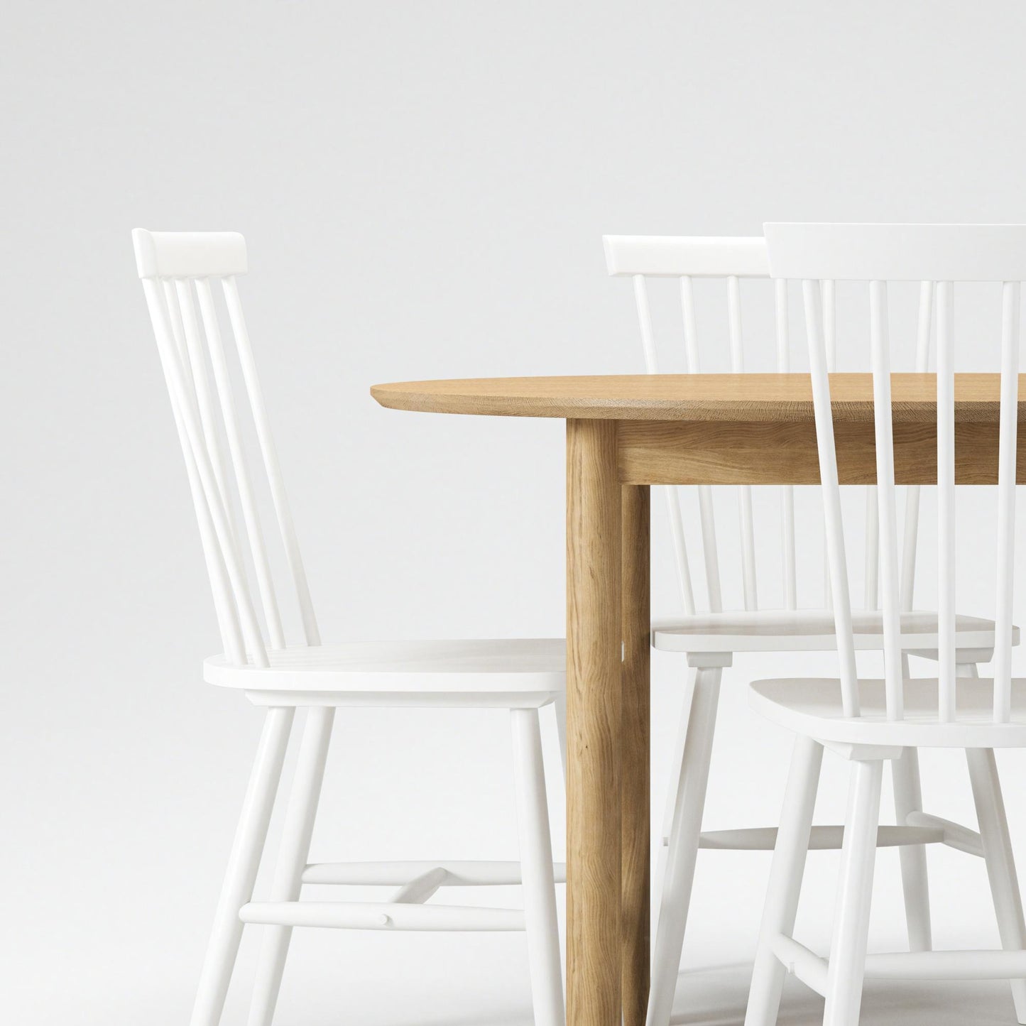 Department Wood Dining Table Set Oak/ White