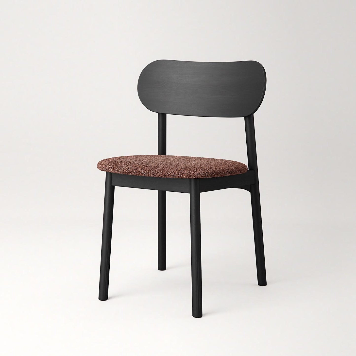 Decotique Elephant Dining Chair Black/Rust Bouclé