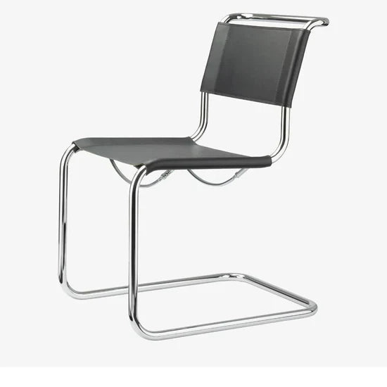S 33 - Cantilever tanned leather chair
